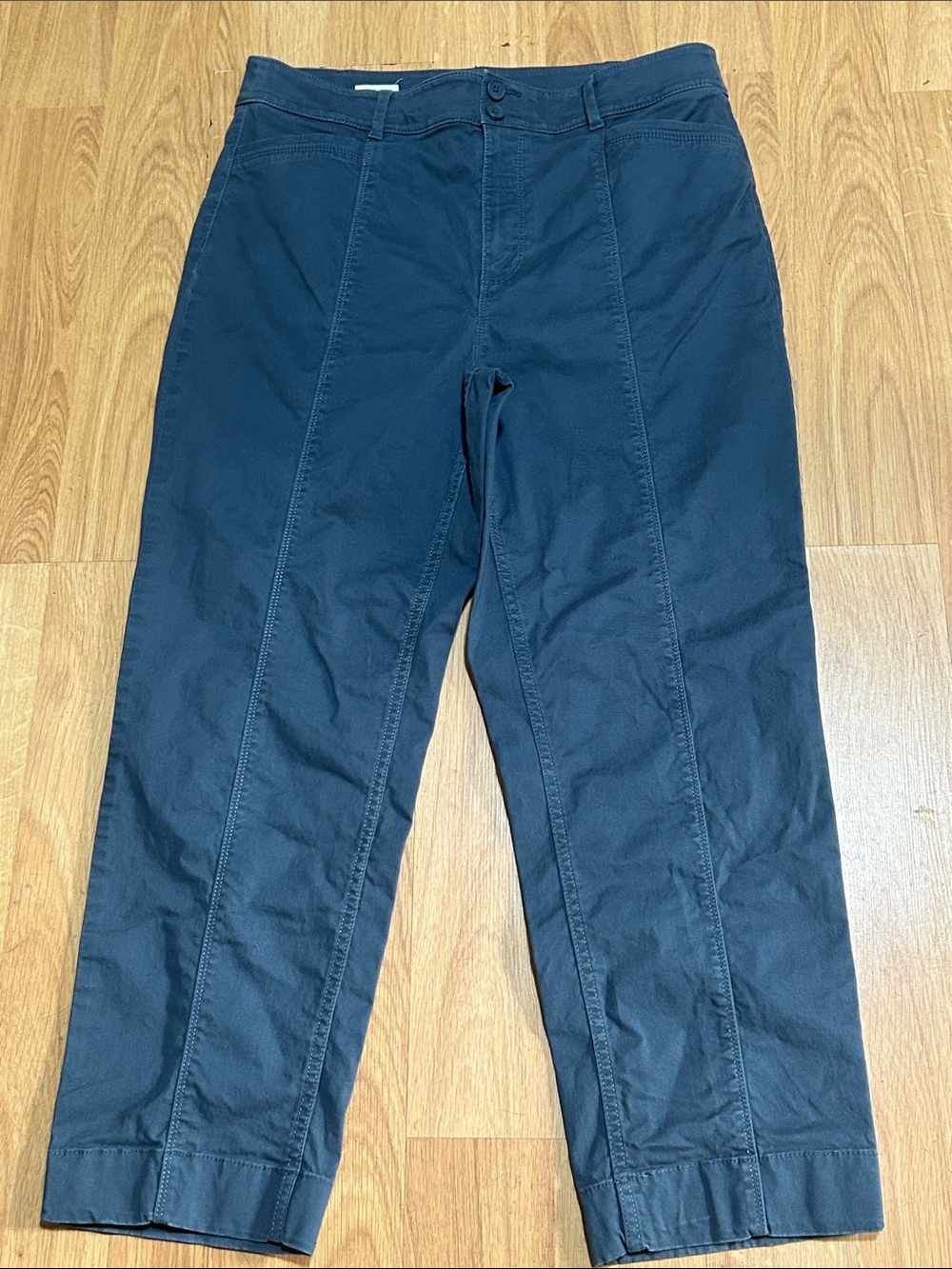 LOFT Women’s Slate Blue Straight-Leg Chinos Size 12